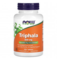 Трифала (Triphala), Now Foods, 500 мг, 120 таблеток