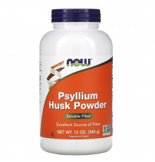 Подорожник, Psyllium Husk, Now Foods, порошок 340 г