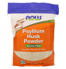 Подорожник, Psyllium Husk, Now Foods, порошок, 680 г