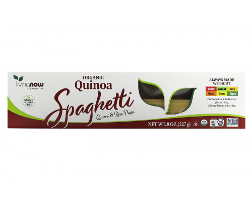 Спагетті з кіно, Quinoa Spaghetti, NOW Foods, Living NOW, органік, 227 г