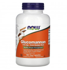 Глюкоманнан, Glucomannan, Now Foods, 575 мг, 180 вегетаріанських капсул