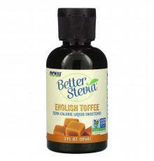 Стевія, Better Stevia, Now Foods, рідкий підсолоджувач з нульовою калорійністю, смак англійського ірису, 59 мл