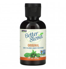 Стевія, Better Stevia, Now Foods, рідкий підсолоджувач з нульовою калорійністю, оригінал, 59 мл