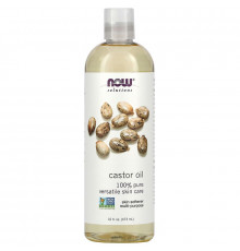 Касторове масло, Castor Oil, Now Foods, Solution Oils, 473 мл.