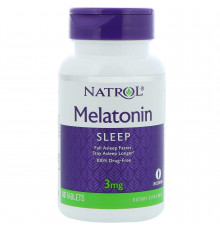 Мелатонін, Melatonin, Natrol, 3 мг, 60 таблеток