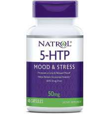 5-гідрокситриптофан, 5-HTP, Natrol, 50 мг, 45 капсул
