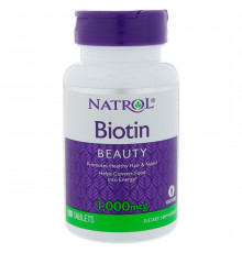 Біотин, Biotin, Natrol, швидкорозчинні 1000 мкг, 100 таблеток