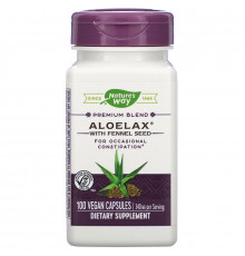 Алое вера з фенхелем, Aloelax® з Fennel Seed, Nature's Way, 340 мг, 100 капсул