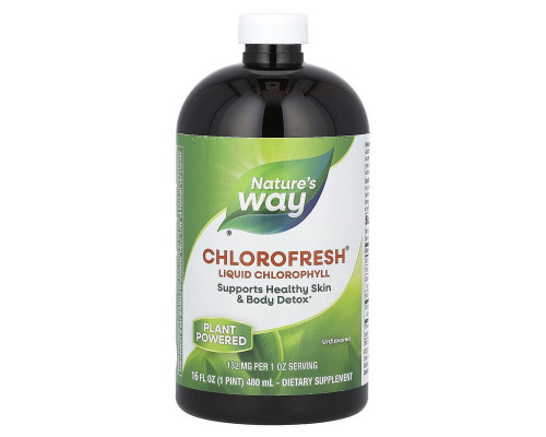 Хлорофіл, Chlorofresh, Nature's Way, рідкий, 132 мг, без смаку, 480 мл