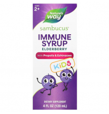 Чорна бузина для дітей віком від 2 років, Sambucus for Kids, Nature's Way, сироп для імунітету з прополісом та ехінацеєю, 120 мл