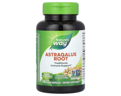 Астрагал, Astragalus, Nature's Way, корінь, 1410 мг, 100 веганських капсул (470 мг в капсулі)