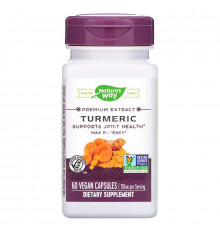 Куркума, Turmeric, Nature's Way, екстракт преміум-класу, 750 мг, 60 веганських капсул