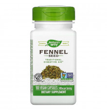 Фенхель, Fennel Seed, Nature's Way, насіння, 480 мг, 100 веганських капсул