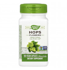 Хміль (квіти), Hops Flowers, Nature's Way, 620 мг, 100 веганських капсул (310 мг у капсулі)