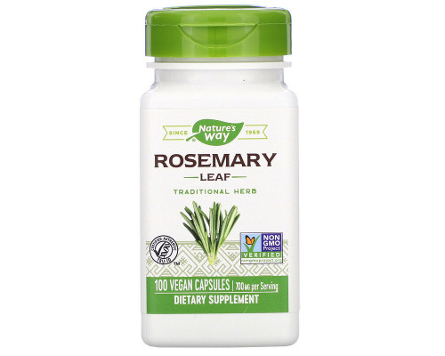 Розмарин, Rosemary, Nature's Way, листя, 700 мг, 100 веганських капсул (350 мг на капсулу)