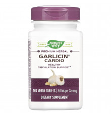 Гарліцин, підтримка серця, Garlicin, Cardio, Nature's Way, без запаху, 180 таблеток