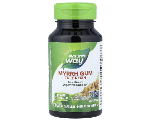 Мірра, Myrrh Gum, Nature's Way, смола, 100 веганських капсул (550 мг у капсулі)