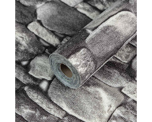 Самоклеющиеся обои 2800х450х1,5мм Серый кирпич SW-00000724