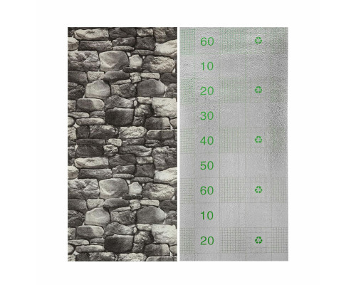 Самоклеющиеся обои 2800х450х1,5мм Серый кирпич SW-00000724