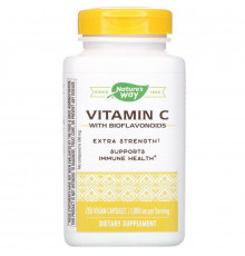 Вітамін С (аскорбінова кислота), Vitamin C-1000, Nature's Way, з биофлавоноїдами, 250 веганських капсул