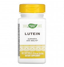 Лютеїн, Lutein, Nature's Way, 20 мг, 60 гелевих капсул