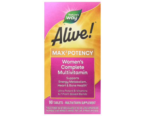 Вітаміни для жінок, Alive, Women's Complete Multivitamin, Nature's Way, повний мультивітамінний комплекс, 90 таблеток