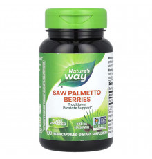 Со Пальметто, Saw Palmetto, Nature's Way, ягоди, 585 мг, 100 вегетаріанських капсул