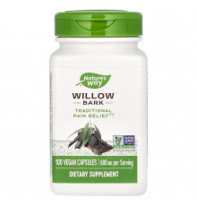 Верба, кора, Willow Bark, Nature's Way, 680 мг, 100 веганських капсул (340 мг на капсулу)