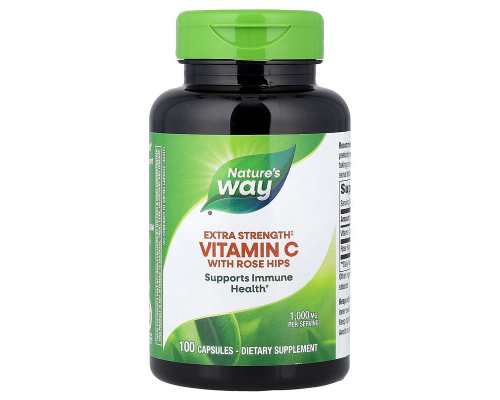 Вітамін С (аскорбінова кислота), Vitamin C, Nature's Way, з шипшиною, 1000 мг, 100 капсул