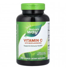 Вітамін С з біофлавоноїдами, Vitamin C with Bioflavonoids, Nature's Way, 1000 мг, 250 капсул