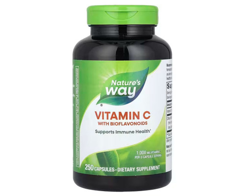 Вітамін С з біофлавоноїдами, Vitamin C with Bioflavonoids, Nature's Way, 1000 мг, 250 капсул