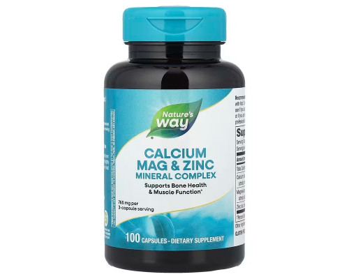 Кальцій, магній, цинк, Calcium Mag & Zinc, Nature's Way, 765 мг, 100 капсул