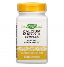 Комплекс кальцію та магнію з вітаміном D, Calcium Mag & D Complex, Nature's Way, 100 капсул