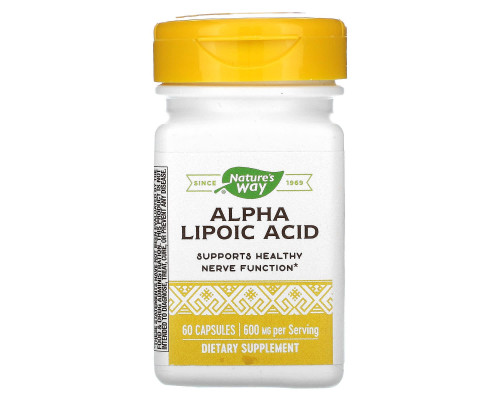 Альфа-ліпоєва кислота, Alpha Lipoic Acid, Nature's Way, 60 капсул (200 мг у капсулі)