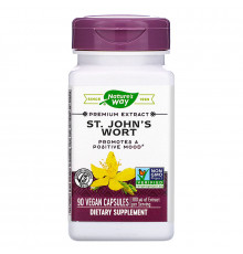 Звіробій, St. John's Wort, Nature's Way, стандартизований, 300 мг, 90 капсул