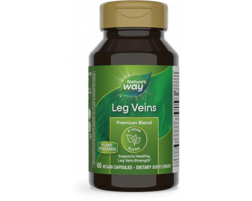 Підтримка здорової сили вен ніг, Leg Veins, Nature's Way, преміум-суміш, 60 вегетаріанських капсул
