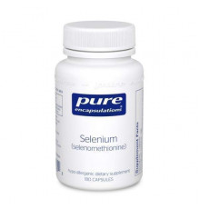 Селен (селенометіонін), Selenium (selenomethionine), Pure Encapsulations, для підтримки імунної системи, передміхурової залози, колагену та щитовидної залози, 200 мкг, 180 капсул