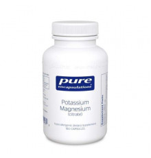 Калій та Магній (цитрат), Potassium Magnesium (citrate), Pure Encapsulations, підтримує здоров'я серця, м'язів, мінералізації кісток, нервів та кислотно-лужного балансу, 180 капсул