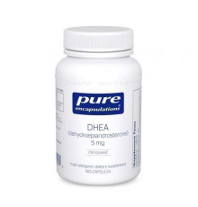 ДГЕА, DHEA, Pure Encapsulations, підтримка імунітету, спалювання жиру, гормонального балансу та емоційного благополуччя, 5 мг, 180 капсул