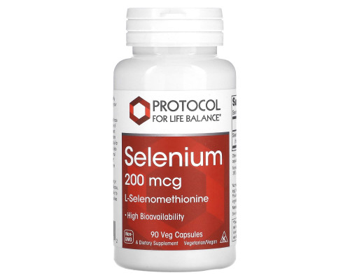 Селен, Selenium, Protocol for Life Balance, 200 мкг, 90 веганських капсул