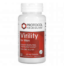Репродуктивне здоров'я чоловіків, Virility For Men, Protocol for Life Balance, 60 веганських капсул