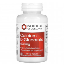 Кальцій D-глюкарат, Calcium D-Glucarate, Protocol for Life Balance, 500 мг, 90 вегетаріанських капсул