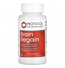Підтримка мозку, Brain Regain, Protocol for Life Balance, 90 веганських капсул