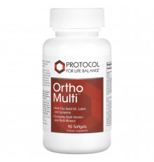 Мультивітаміни та мультимінерали, Ortho Multi, Protocol for Life Balance, повний комплекс, 90 гелевих капсул