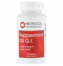 Олія м'яти перцевої, Peppermint Oil GI, Protocol for Life Balance, 90 гелевих капсул