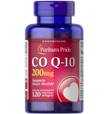 Коензим Q10, CO Q-10, Puritan's Pride, 200 мг, 120 гелевих капсул