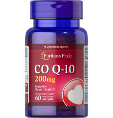 Коензим Q-10, Q-SORB ™ Co Q-10, Puritan's Pride, 200 мг, 60 гелевих капсул швидкого вивільнення