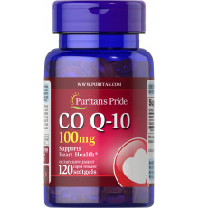 Коензим Q-10, Co Q-10, Puritan's Pride, 100 мг, 120 капсул швидкого вивільнення