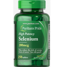 Селен, Selenium, Puritan's Pride, 200 мг, 250 таблеток
