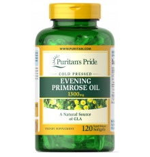Олія вечірньої примули з ГЛК, Evening Primrose Oil, Puritan's Pride, 1300 мг, 120 гелевих капсул